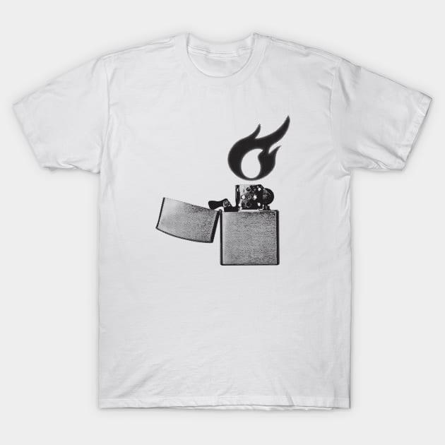 Lighter Fire Pop Art T-Shirt by FillSwitch